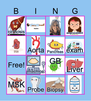 Diagnostic Medical Sonography Bingo Card