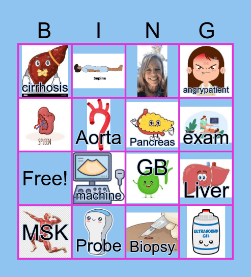 Diagnostic Medical Sonography Bingo Card