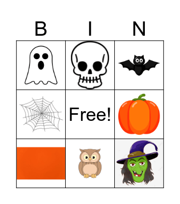 Halloween Bingo Card