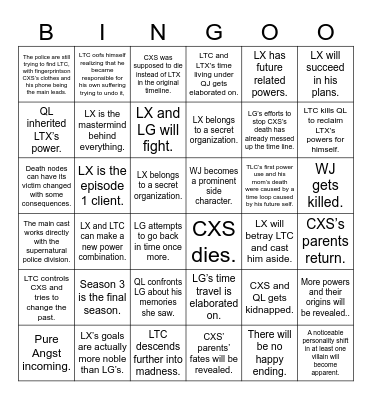 Link Click S3 Bingo List Bingo Card