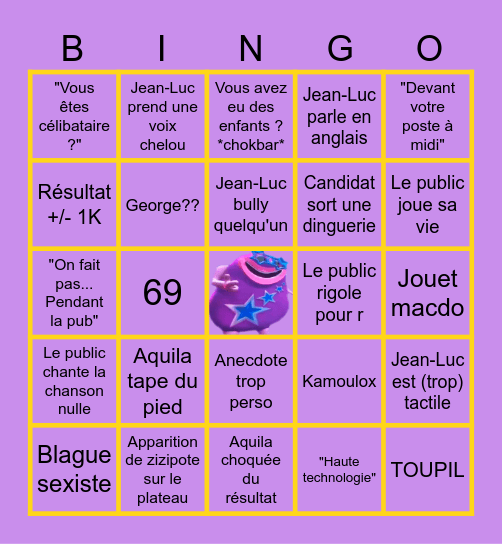 Bienvenue dans l'univers d'Attention à la marche Bingo Card