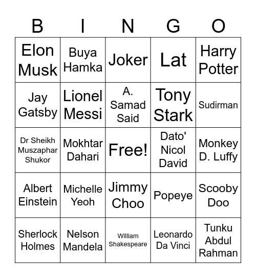 Fact or Fiction Bingo Card