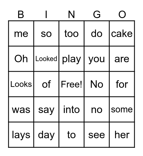 Little Learners Literacy Heart Words Stage 4+ Bingo Card
