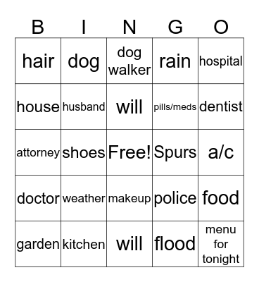 Listen to your neighbor Bingo Card