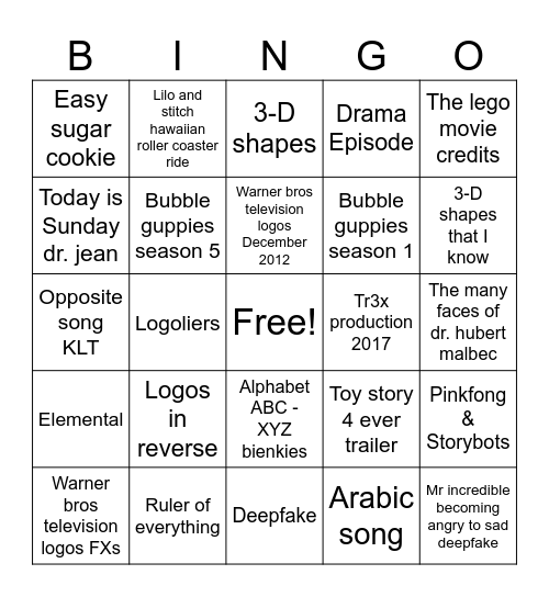 2009-2023 Bingo Card