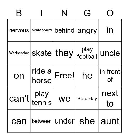 3a Chapter 3 Bingo Card