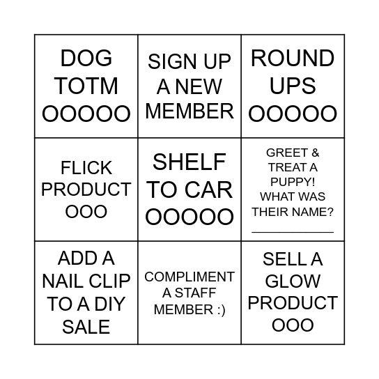 NOVEMBER BINGO Card