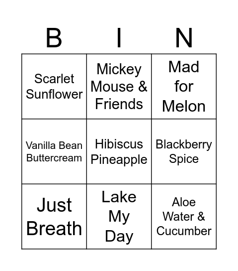 Pink Ribbon Morning Tea Fundraiser Bingo Card