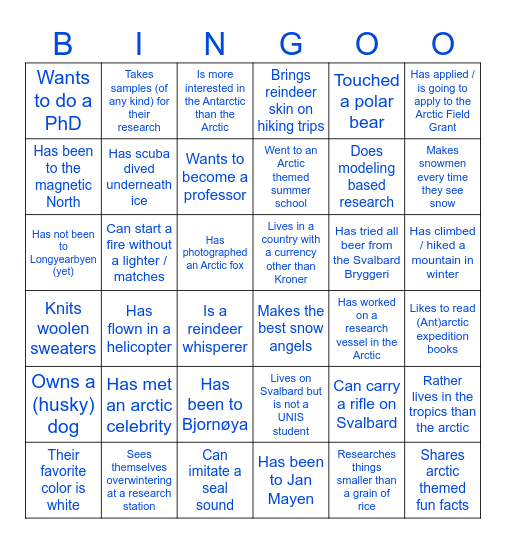 APECS ICEbreaker Bingo Card