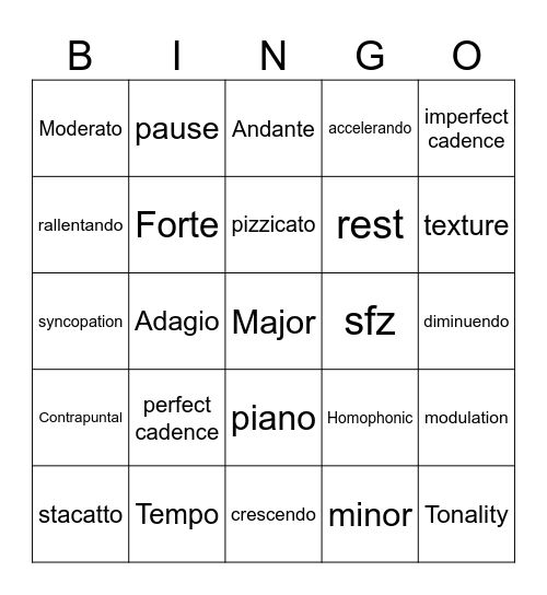 N5/H Music Grid Question Help Bingo Card