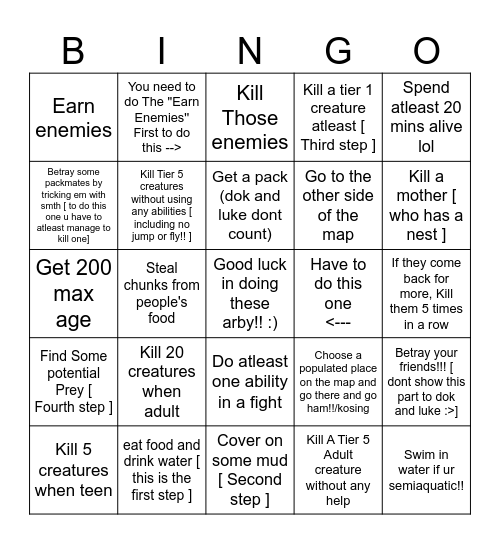 Cos Bingo!! Bingo Card