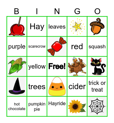 FALL Bingo Card