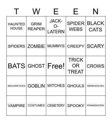 HALLOWEEN Bingo Card