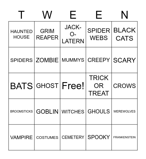 HALLOWEEN Bingo Card