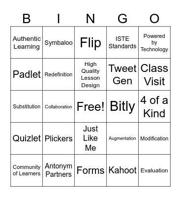 November Technology Training BINGO! Bingo Card