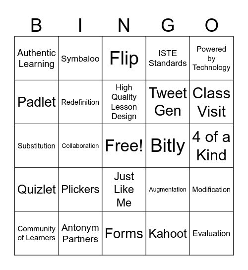 November Technology Training BINGO! Bingo Card