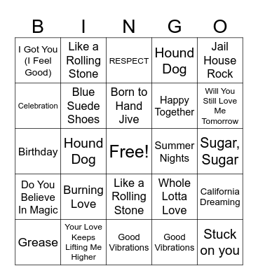 CJ's Birthday Bingo Card