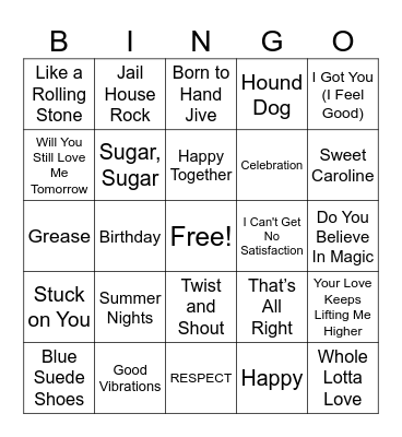 CJ's Birthday Bingo Card