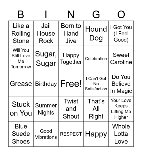 CJ's Birthday Bingo Card