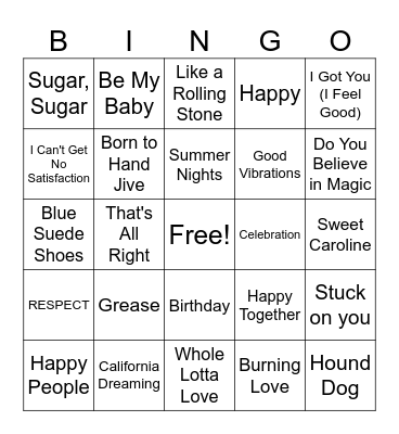 CJ's Birthday Bingo Card
