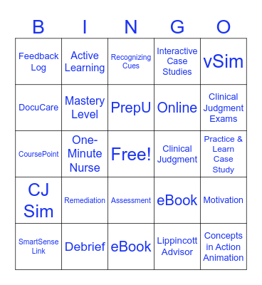 Lippincott Bingo Card