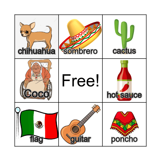 MEXICO Bingo Card