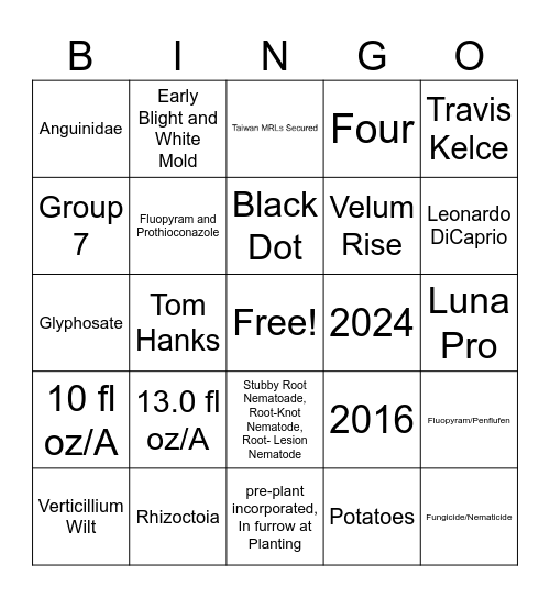 Velum Rise Bingo Card