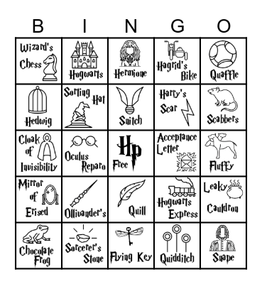 Harry Potter Bingo Card