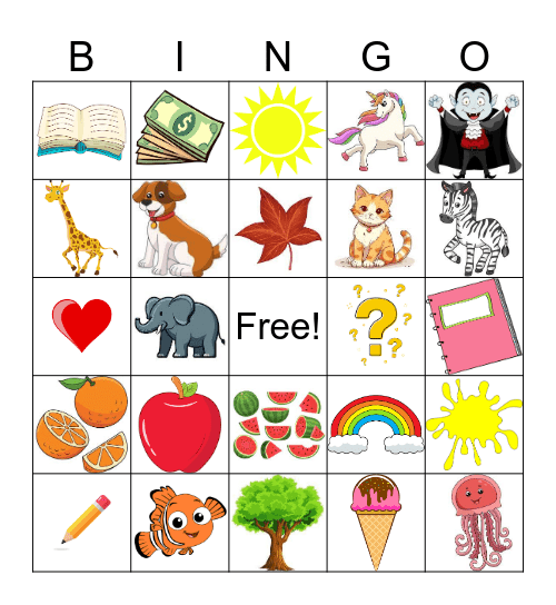 Phonics Bingo Card