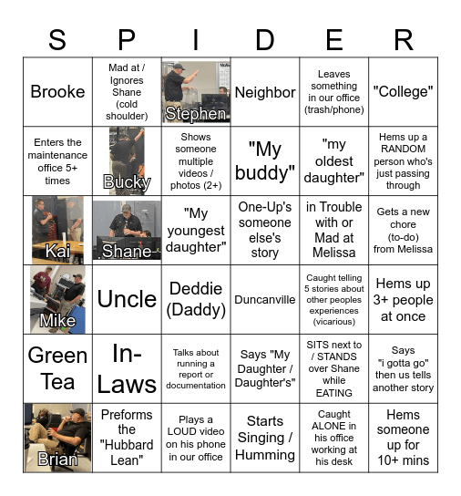Scotty Lingo Bingo Card