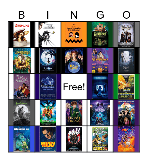 Halloween Bingo Card