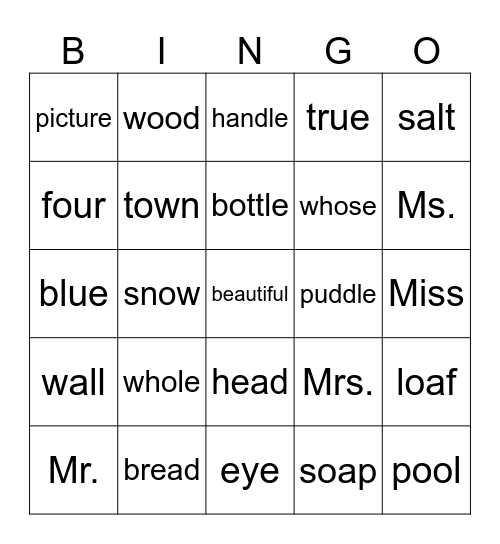 Extension Mastery #10 Bingo Card