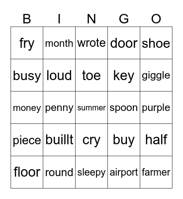 Extension Mastery #11 Bingo Card