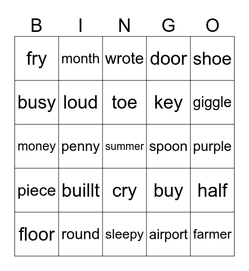 Extension Mastery #11 Bingo Card