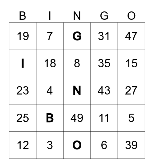 Be Fit Levend Bingo Card