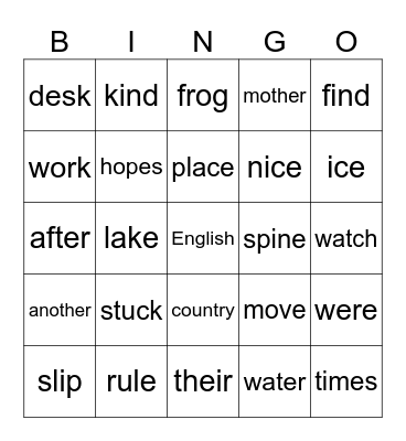 Plus Mastery #5 Bingo Card