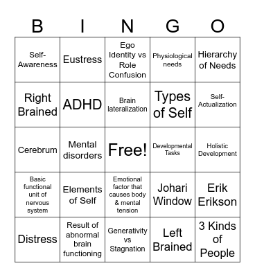 PerDev Bingo Card