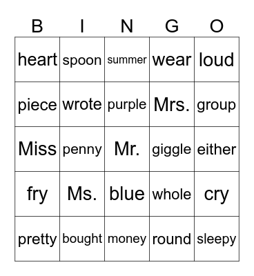 Plus Mastery #10 Bingo Card