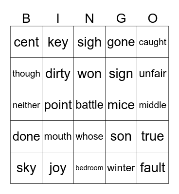 Plus Mastery #11 Bingo Card