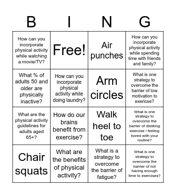 Make it Meaningful Bingo Card