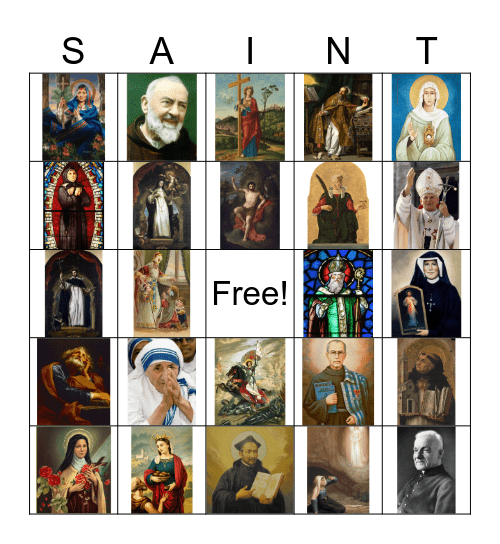 Saint Bingo! Bingo Card