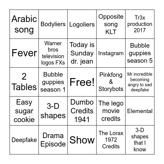 1789-2023 Bingo Card