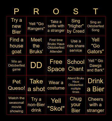 Bruks Haus Oktoberfest Bingo Card