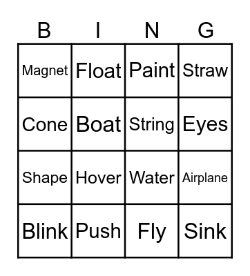 Science Review Bingo Card