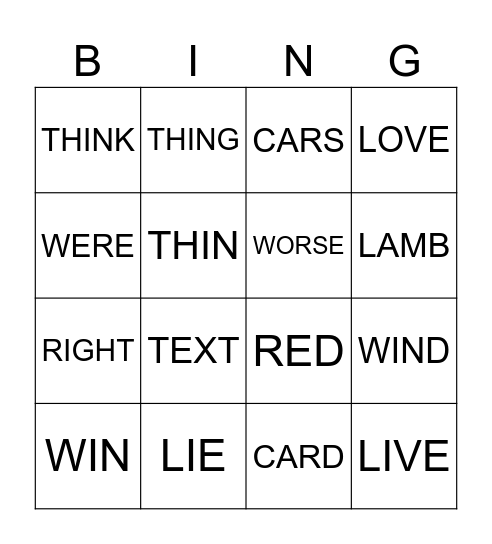 BINGO A1 Bingo Card