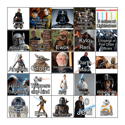 May the 4th Be With You! Blackout Bingo Card