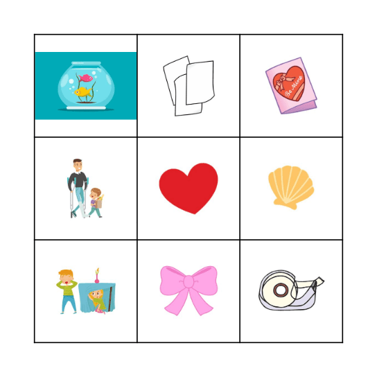 "Lots of Hearts" Bingo Card
