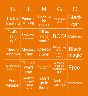 Halloween Bingo Card