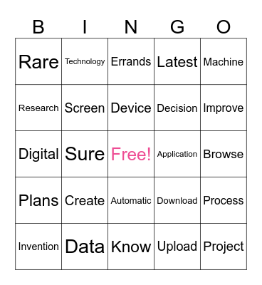 M.3 UNIT 4 vocabulary 1 Bingo Card