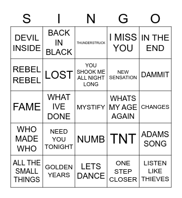 863 PUNTERS MIX #3 Bingo Card